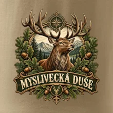Myslivecká duše jelen a lesní erb