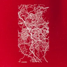 Černobílá mapa Liberec