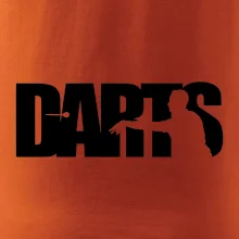 Darts - nápis se šipkařem