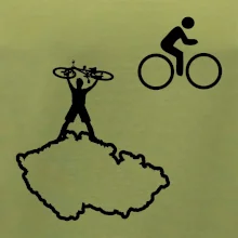 Mapa ČR + kolo na prsu