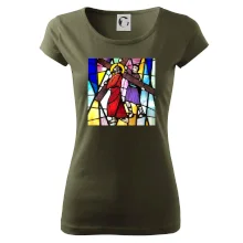 Vitráž - Ježíš a kříž