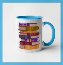 Knihomol stojící knihy