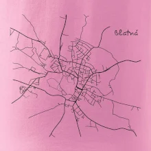 Černobílá mapa Blatná