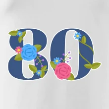 Květinové číslo kreslené - 80