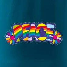 Peace nápis duhový