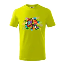 Peace symbol prorostlý květinami