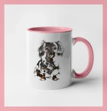 Jezevčík dlouhosrstý ze předu černá fotka