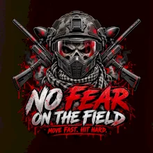 Lebka bojovníka no fear paintball