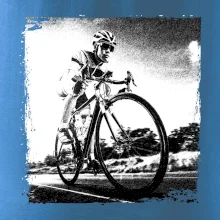 Cyklista černobílá cesta