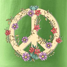 Peace symbol pískový