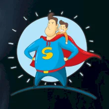 Táta superman - kluk Táta superman - kluk