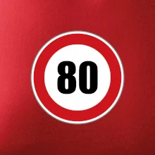 Dopravní značka - omezení rychlosti 80