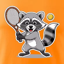 Mýval hraje tenis kreslený