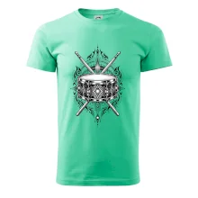 Ornamentální buben s paličkami - černobílý symbol