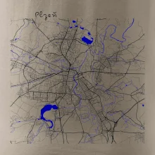 Plzeň mapa s vodními toky