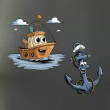 Parové triko - Loď a kotva