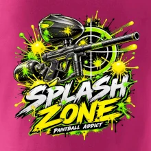 Neonový zásah splash zone paintball