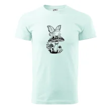 Goblincore černá houba se žábou