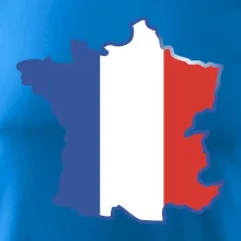 Francouzská vlajka mapa obrys