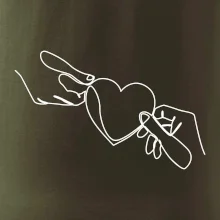 Dvě ruce a srdce jedním tahem