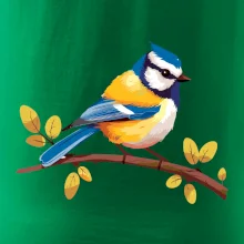 Sýkorka modřinka kreslená