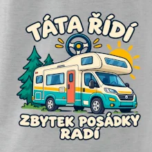 Táta řídí zbytek posádky radí rodinný karavan