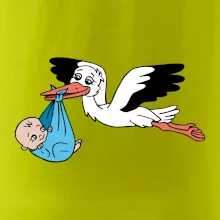 Čáp a miminko - kluk (Hana-creative)