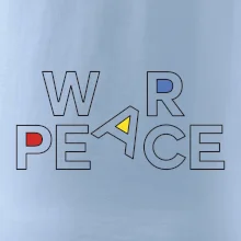 War, peace - barevný nápis