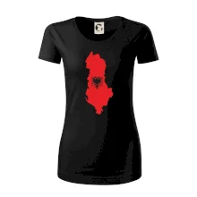 Albánie mapa a znak