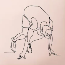 Běžec na startu jedním tahem