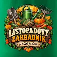 Listopadový zahradník v hlíně je doma
