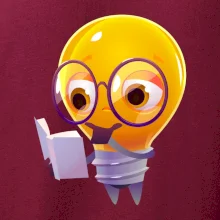 Žárovka přemýšlí nad knihou