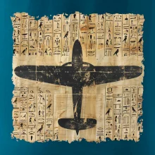 Egyptské hieroglyfy letadlo