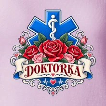 Doktorka - kříž a růže