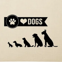 I love dogs - tlapka