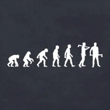 Evoluce dřevorubec - sekera