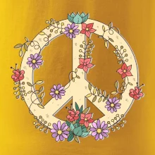 Peace symbol pískový
