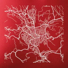 Mapy měst černobílé Jablonec nad Nisou