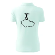 Mapa ČR - cyklista na prsou