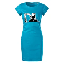 Bagr bez nápisu černobílý