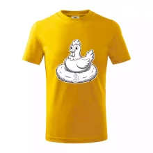 Kuře sedící na bitcoinovém hnízdě