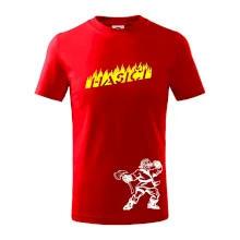 Hasič stojící - nápis hasiči - Velký nápis  na zádech