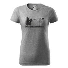 Disc golf - žena černý obrázek