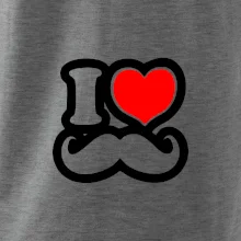 i love mustache - obrys