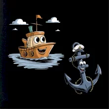 Parové triko - Loď a kotva