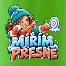 Rodinná vánoční trička - Mířím přesně máma sněhová bitva