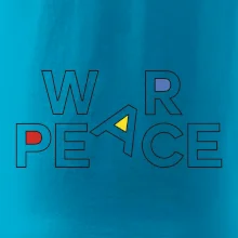 War, peace - barevný nápis