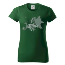 Mapa Evropy - srdce v Ukrajině