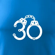 Narozeninové tričko pro policajta - pouta 30