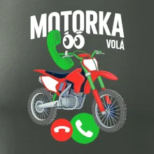 Karikatura motorka cross volá